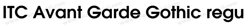 ITC Avant Garde Gothic regula字体转换